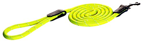 Reflective Rope Dog Control Leash for Medium Dogs, 1/3" Wide, 6' Long, Yellow von Rogz