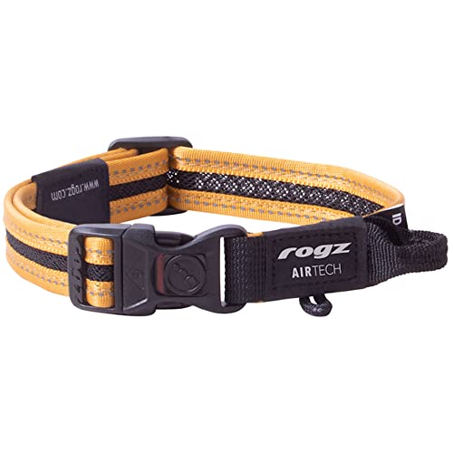 Rogz Airtech Classic Hundehalsband, Größe M, Burnt Ocker von Rogz