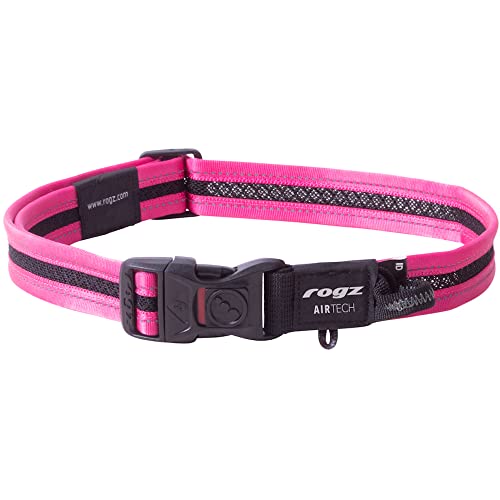 Rogz Airtech Klassisches Hundehalsband, Größe XL, Sonnenuntergang Pink von Rogz