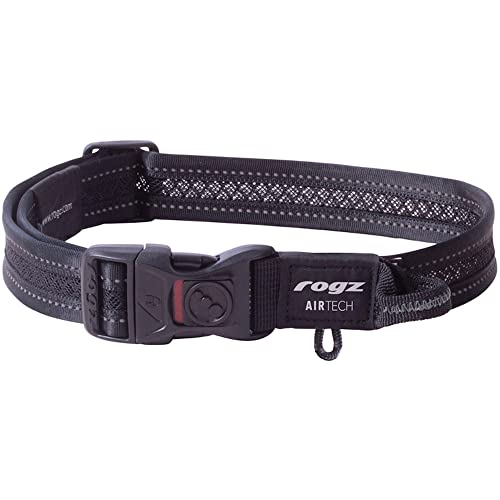 Rogz Airtech Classic Hundehalsband, groß, Nightsky Black von Rogz