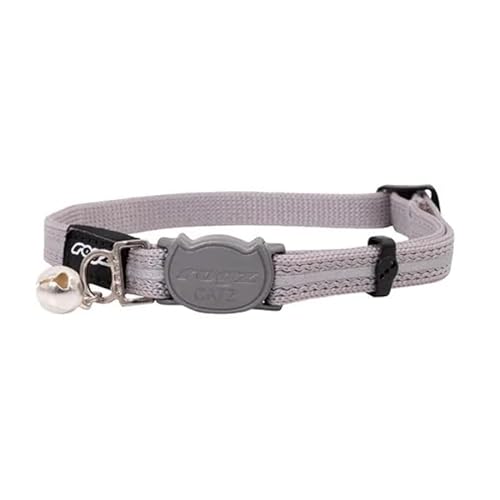 Rogz Alleycat Safeloc Halsband, Silber, Größe S von Rogz