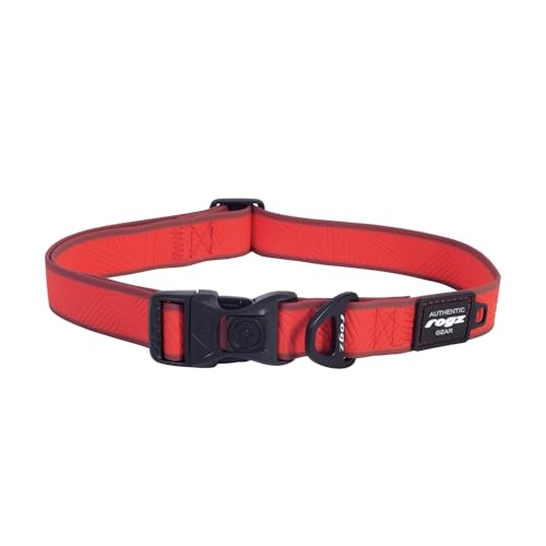 Rogz Amphibian Klassisches Hundehalsband, Rot, Größe XL von Rogz