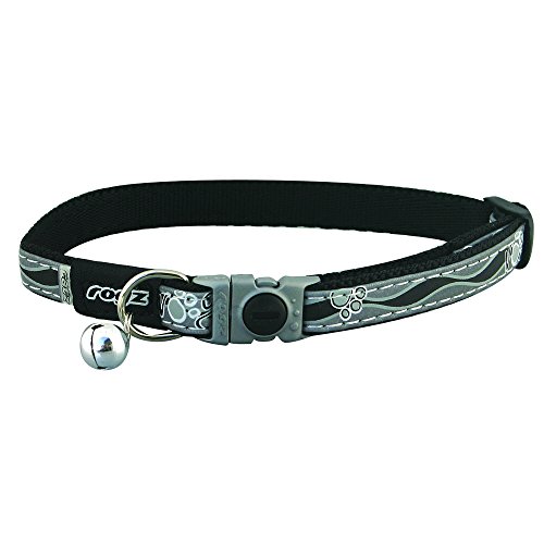 ROGZ CB08-A Halsband Nightcat, S, schwarz von Rogz