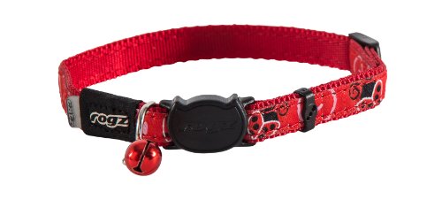 Rogz Catz FancyCat Katzenhalsband, Rot von Rogz