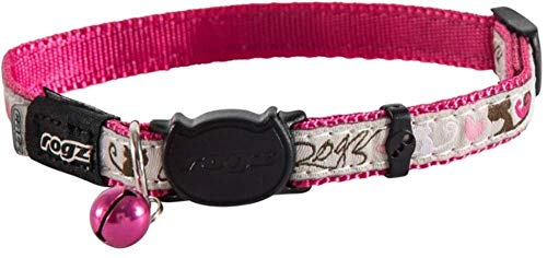 Rogz Catz FancyCat Katzenhalsband, grau/pink von Rogz