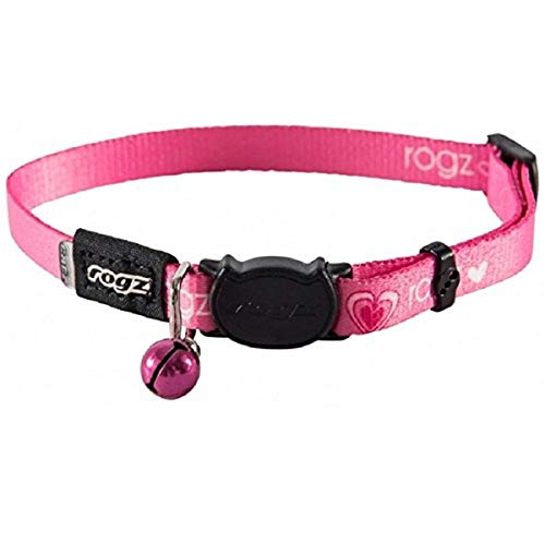 Rogz Catz Kiddycat Hundehalsband, Herzform, Rosa von Rogz