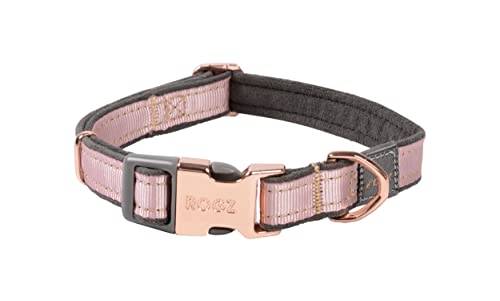 Rogz Dog Urban Classic Hundehalsband, Pink Blush, Größe S von Rogz