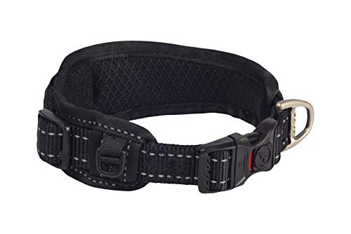 Rogz Hundehalsband, gepolstert, reflektierend, Größe L, Schwarz von Rogz