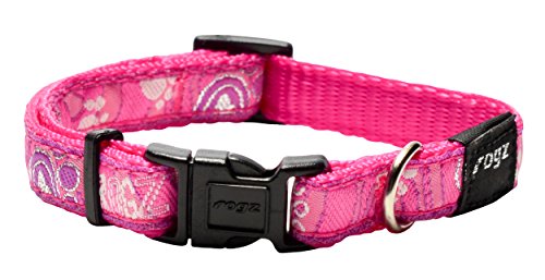 Rogz Jellybean Kostüm-Halsband, klein, rosa Pfotenabdrücke von Rogz