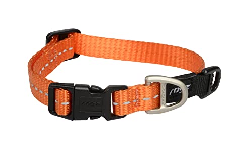 Rogz Nitelife Halsband reflektierend, 11 mm, orange von Rogz