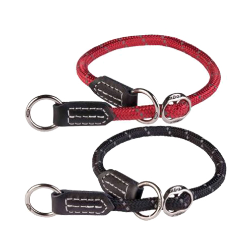 Rogz Rope Collar - Schwarz - Größe 2 von Rogz