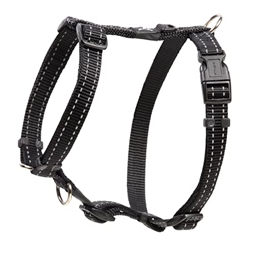 ROGZ SJ14-A Utility Hundegschirr/Nitelife, S, schwarz von Rogz