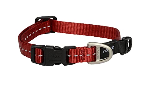 Rogz Utility Collar Nitelife, Größe S, Rot von Rogz