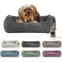 Rohrschneider ® Hundebett waschbar für kleine Hunde mit Hundekissen Cord (ca. 55x42 cm) inkl. Gassibeutel von Rohrschneider