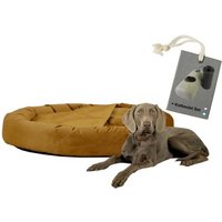 Rohrschneider ® Hundekissen inkl. Gratis-Beigabe, Kuschelhöhle "Denver" gelb L von Rohrschneider