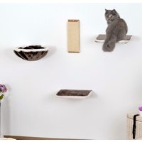 Rohrschneider ® Katzen-Kletterwand 4-teilig grau von Rohrschneider