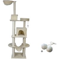 Rohrschneider ® Katzenbaum Travel , mit Gratis-Spielball, beige von Rohrschneider