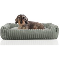 Rohrschneider ® Kuschelsofa breiter Cordstoff Deluxe grau von Rohrschneider