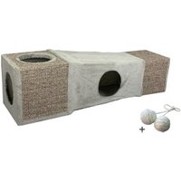 Rohrschneider ® Spieltunnel Sisal , mit Gratis-Spielball, grau von Rohrschneider