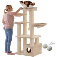 Rohrschneider ® XXL Katzenbaum Enya, mit Gratis-Spielball, beige von Rohrschneider