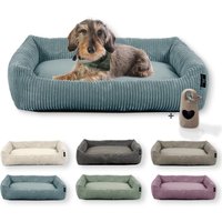 Rohrschneider Hundebett waschbar, robuster Breit-Cordstoff mit Gratis-Beigabe von Rohrschneider