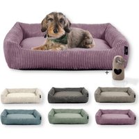 Rohrschneider Hundebett waschbar, robuster Breit-Cordstoff mit Gratis-Beigabe von Rohrschneider