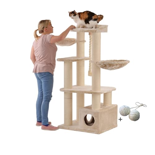 Rohrschneider Katzenbaum Enya XXL Katzen-Kratzbaum, mit gratis Spielballset von Rohrschneider