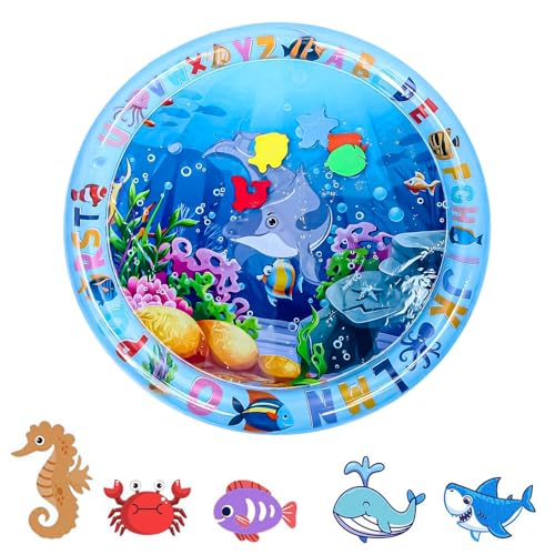 Roinaid Sensory Water Playmat Katze,Sensorische Wasser Spielmatte,Sommer Wassersensorische Spielmatte,Katzenspielzeug Wassermatte,Interaktives Spielzeug für Katzen und Hunde (65 cm) von Roinaid