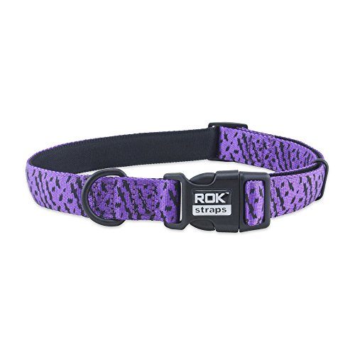 Rok Strap Halsband, klein, schwarz/violett Detail von Rok Strap