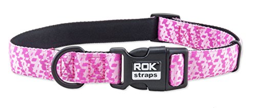 Rok Strap Halsband, mittel, pink camo von Rok Strap