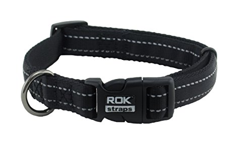 Rok Strap Kragen, Kleiner, schwarz mit reflektierendem Detail von Rok Strap