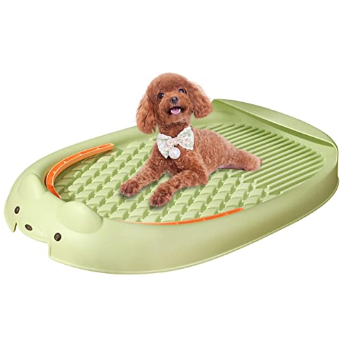 2 Pcs Haustiertoilette | Tragbares Indoor-Töpfchen für Hunde,Hundezubehör Doppelschichtige PP-Konstruktion Wee Training Puppy Pinkelbox Grid Design für Zwinger Käfige Hundegehege von Rolempon