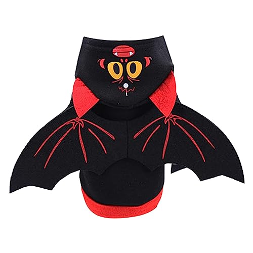 Fledermausflügel-Kostüm für Haustier - Fledermausflügel-Katzenkostüm für Halloween - Halloween-Fledermaus-Cosplay-Welpenkleidung, Halloween-Hundetuch für Hunde- und Katzen-Rollenspiele von Rolempon