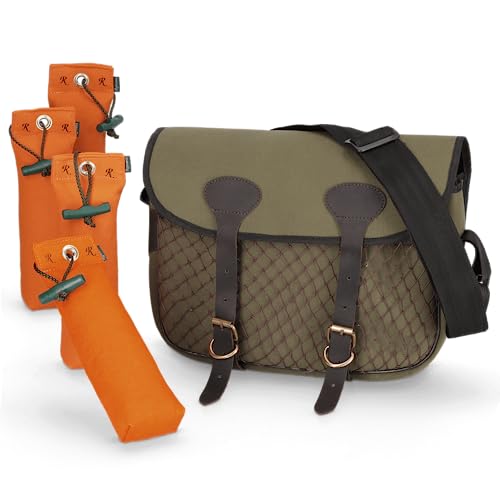 Romneys Dummytasche Classic inkl. 4 Standard-Dummies | Wild- oder Dummytasche Classis Standard-Dummy | Ideal für das Hundetraining (orange) von Romneys