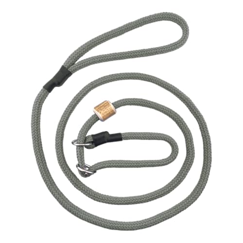 Romneys Moxonleine Melrose 170 cm – Retrieverleine für Training & Spaziergänge, Verstellbar & Robust, Hundeleine ohne Halsband, Ideal für Jagd & Sport (Grau) von Romneys