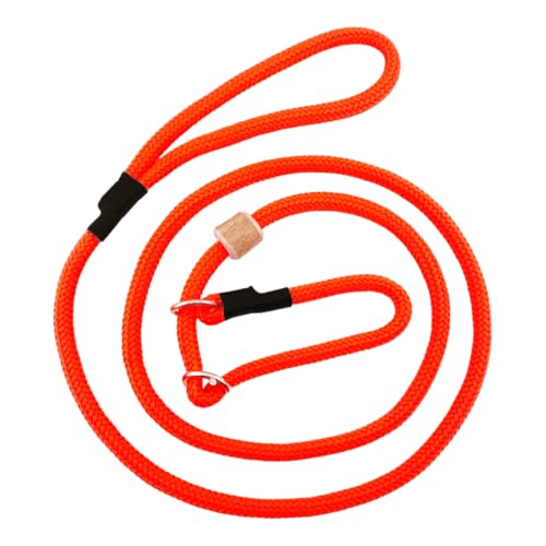 Romneys Moxonleine Melrose 170 cm – Retrieverleine für Training & Spaziergänge, Verstellbar & Robust, Hundeleine ohne Halsband, Ideal für Jagd & Sport (Orange) von Romneys