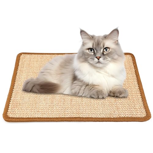 RongYiCare Kratzmatte für Katzen, Kratzmatte für Katzen aus natürlichem Sisal, Kratzmatte für Katzen im Innenbereich, schärft die Krallen und schützt die Sofa-Teppiche (30 cm x 40 cm) von RongYiCare