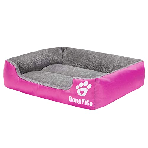 RongYiGo Haustierbett für kleine/mittel/große/extra große Hunde, super weiches Haustier-Sofa, Katzenbett, selbstwärmend und atmungsaktiv, Haustierbett, Premium-Bettwäsche von RongYiGo