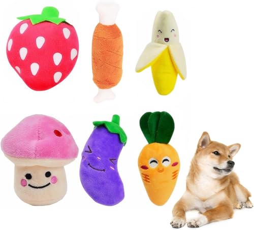 Rongchenghao Kleines Hundespielzeug Quietschendes Hundespielzeug Haustier Quietschspielzeug, 6 Plüschwelpenspielzeuge, geeignet für kleine und mittelgroße Hunde Rongchenghao Kleines Hundespielzeug Quietschendes Hundespielzeug Haustier Quietschspielzeug, 6 Plüschwelpenspielzeuge, geeignet für kleine und mittelgroße Hunde von Rongchenghao