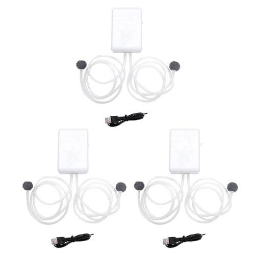 Ronlok 3X USB Aufladen Wiederaufladbare Luft-Sauerstoffpumpe Outdoor-Aquarium Tragbare Sauerstoffpumpe von Ronlok