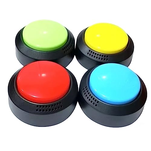 Ronlok 4PCS Pet Squeeze Sound Box Hund Aufnehmbare Sound-Taste Party Supplies Button Buzzer Sounding Box von Ronlok