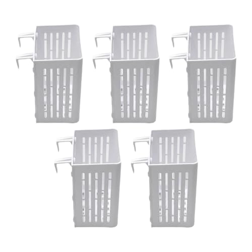 Ronyme 5Pcs Aquarium Pflanzenhalter Wasserpflanze Mesh Net Töpfe Tassen Töpfe mit Haken für Wasser Fütterung, Weiß Ronyme 5Pcs Aquarium Pflanzenhalter Wasserpflanze Mesh Net Töpfe Tassen Töpfe mit Haken für Wasser Fütterung, Weiß von Ronyme