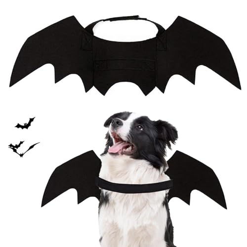 Fledermausflügel Hund Halloween - Halloween Hundekostüm ，Fledermaus Kostüm Hund, Halloween Kostüm Hunde Fledermaus, verstellbares Haustier Cosplay Kostüm von Roontin