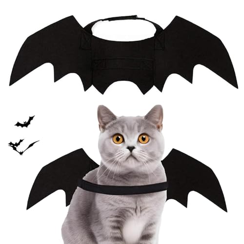 Hunde-Halloween-Kostüm, weiche Fledermausflügel für Haustiere, Halloween-Cosplay-Kleid, Halloween-Zubehör für Welpen, Hunde und Katzen von Roontin