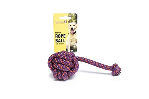 Roscoe's Pet Products Geflochtener Seilball mit einem Knoten, Spielzeug Hund, Hunde Spielsachen, sicher und ungiftig von Roscoe's Pet Products