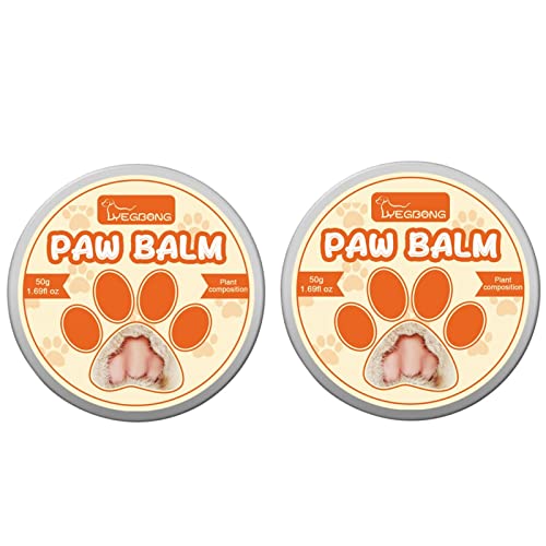 RoseFlower Pfotensalbe für Hunde & Katze,Repariert und Stellt Trockene, Rissige und Beschädigte Pfoten Wieder Her,100% Bio Hundepfoten Pflege Creme,1.8 oz Pfotencreme Hund Salbe(2er Pack) von RoseFlower