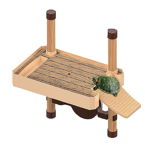 RoseFlower Turtle Aalen Plattform - Reptile Turtle Frog Floating Platform, Schwimmende Plattform für Reptilien, Aquarium Terrarium Ornament mit Saugnapf für Aquarium, Tankzubehör(Größe : S) von RoseFlower