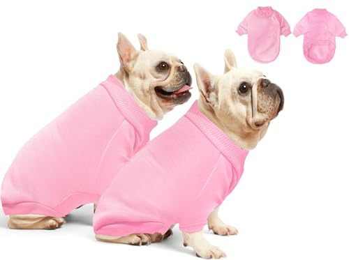 Hundepullover für den Winter, warme Kleidung, weich, groß, niedlich, Rollkragen-Sweatshirt (XXL, Rosa, Rosa), 2er-Pack von Roseelk