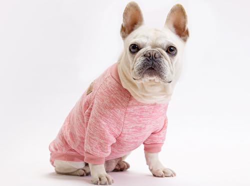 Roseelk Hundepullover für kleine Hunde, weiche Winter-Strickwaren für Welpen und Katzen, gemütlicher Pullover für Chihuahua, Yorkie, Teetasse, Größe 2XS, Rosa von Roseelk