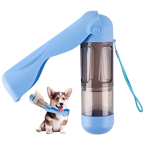 Hunde-Wasserflasche, Faltbare Hunde-Wasserflaschen zum Spazierengehen, auslaufsicher und lebensmittelechter Kunststoff, Haustier-Wasserflaschen für Reisen, Reiseflasche mit Lebensmittelbehälter, von Roses&Poetry